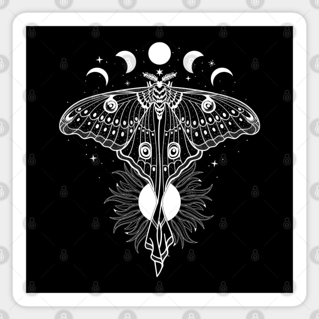 Luna Moth - Actias Luna Sticker by CelestialStudio